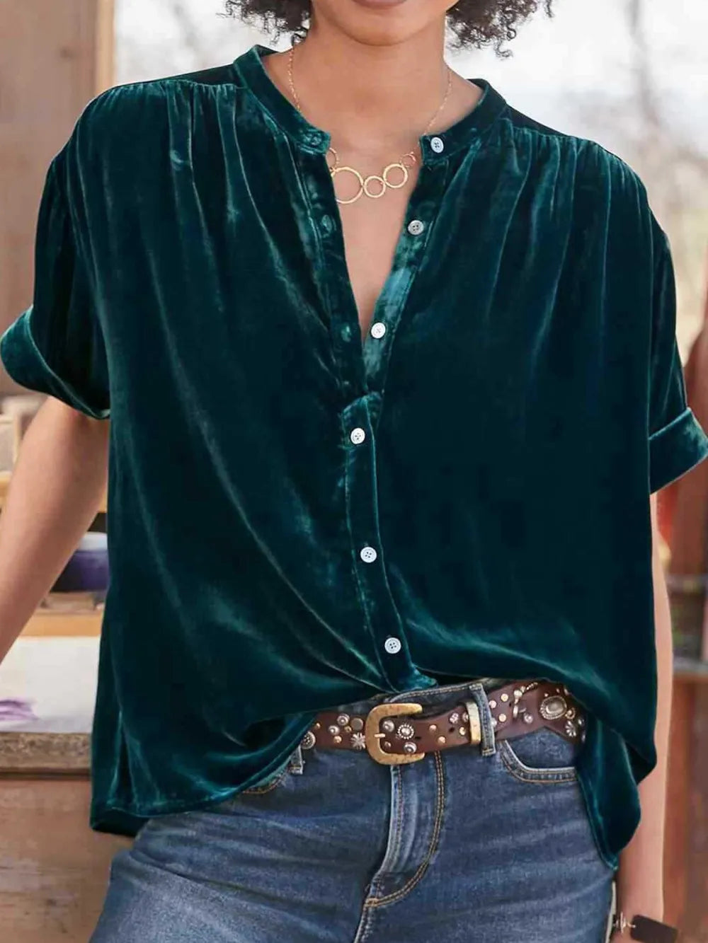 Round Neck Short Sleeve Shirt