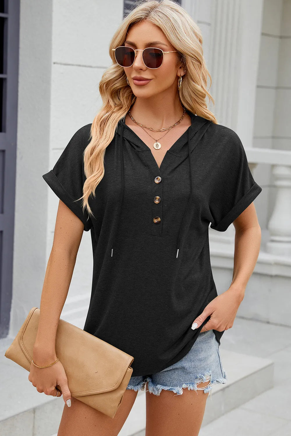 Hooded Short Sleeve T-Shirt