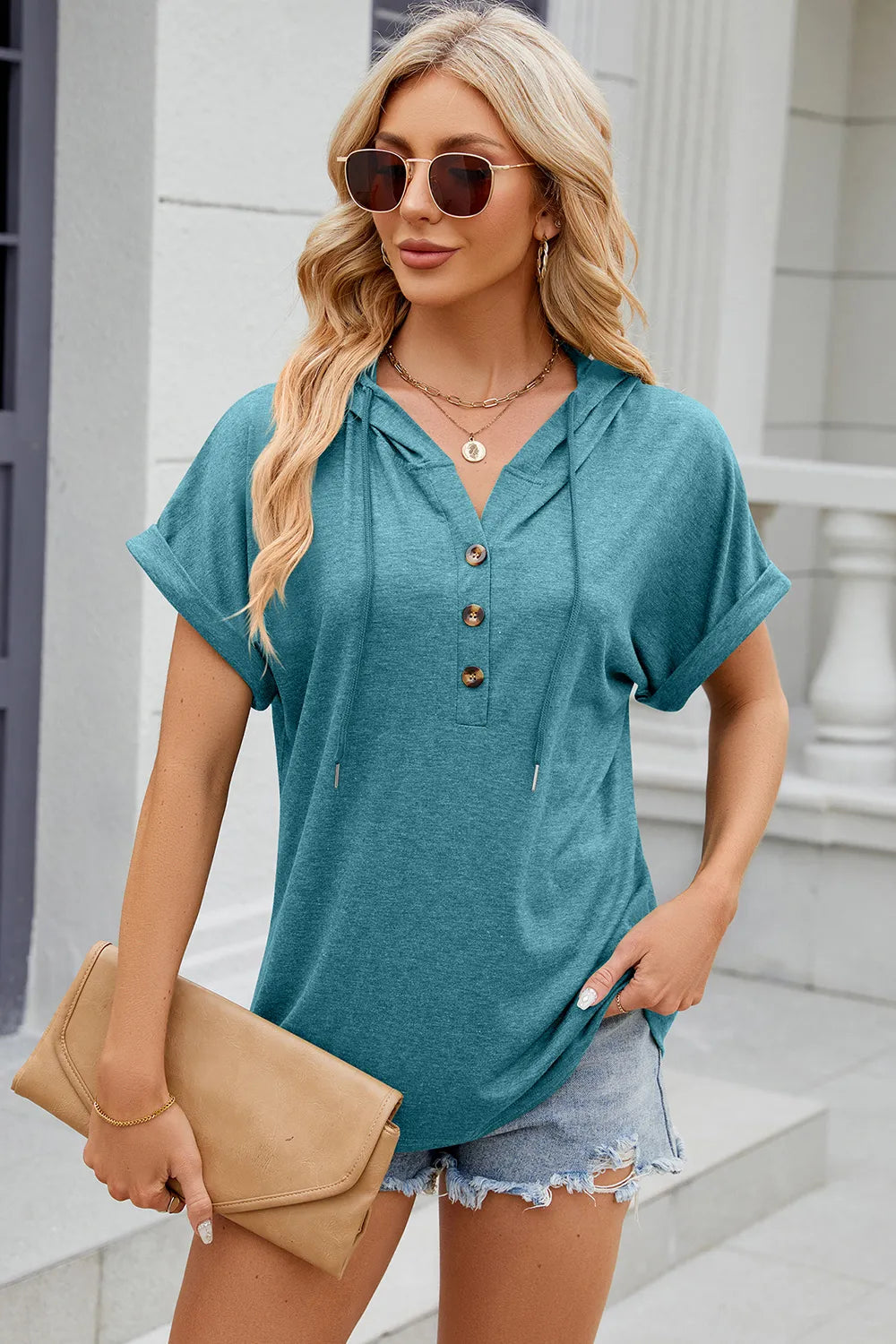 Hooded Short Sleeve T-Shirt