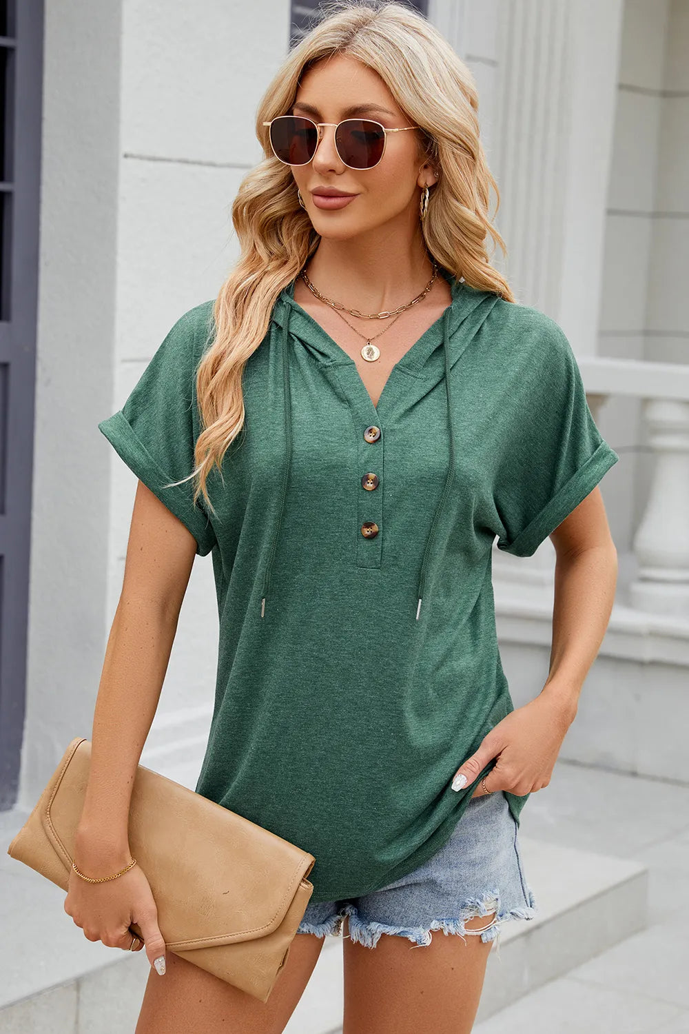 Hooded Short Sleeve T-Shirt